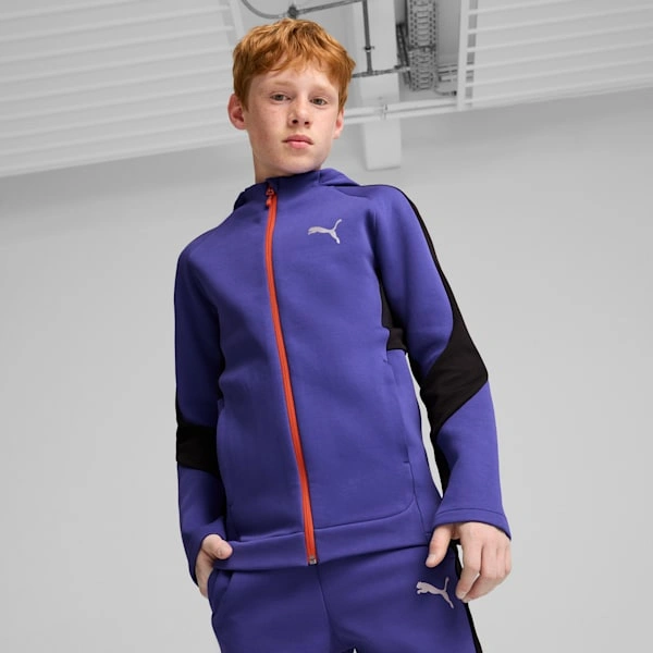 Sudadera con capucha EVOSTRIPE Puma para niños grandes estilo y comodidad garantizados diseño deportivo y moderno fácil de combinar