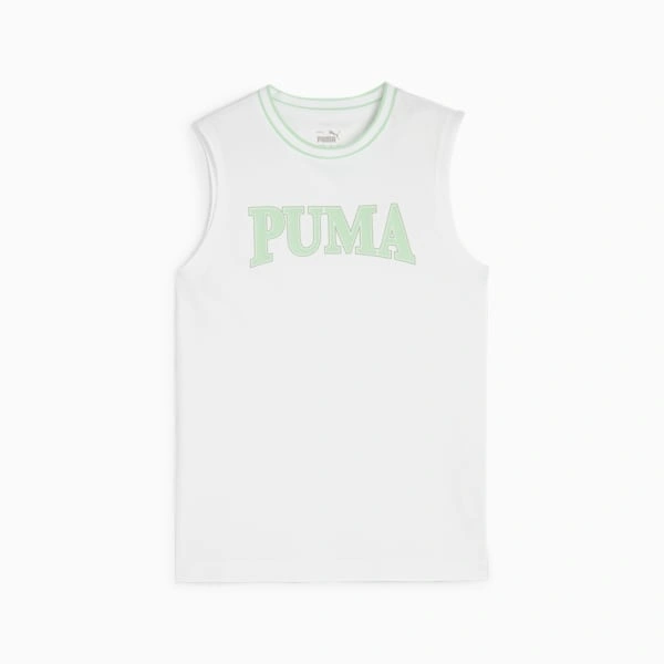 PUMA SQUAD Verano: ¡La camiseta que grita diversión! Para niños grandes, estilo PUMA, ¡imprescindible!